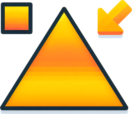 yellow colored triangle with a gradiant.
Single Game Texture. In-Game asset. 2d. Blank background. High contrast. No shadows.