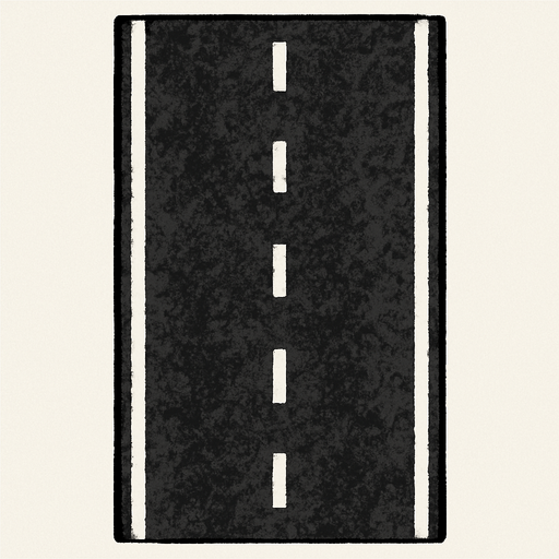 asphalt road.
In-Game asset.  2d.  High contrast.  No shadows