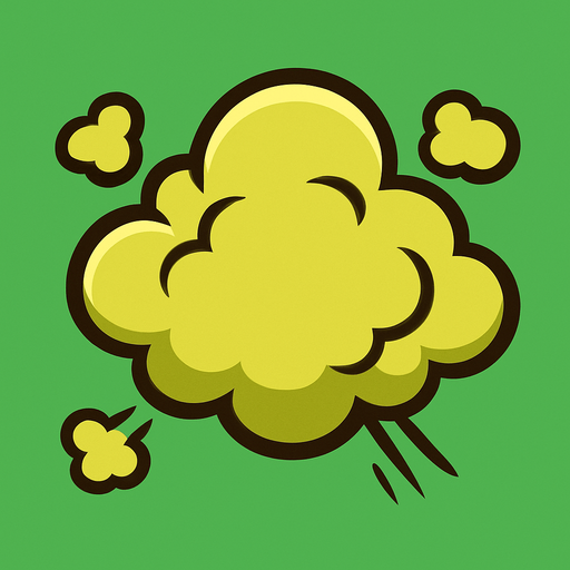 Fart cloud.
In-Game asset.  2d.  High contrast.  No shadows