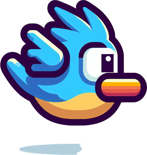 Flappy Bird Realistic Bird.
Single Game Texture. In-Game asset. 2d. Blank background. High contrast. No shadows.