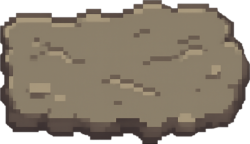 Stone 8 bit. No background. Transparent background. Blank background. No shadows. 2d. In-Game asset. flat