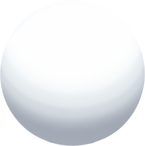 A filled in white circle..
Single Game Texture.  In-Game asset.  2d.  Blank background.  High contrast.  No shadows