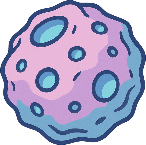 Метеорит без огня пастельные цвета
In-Game asset.  2d.  High contrast.  No shadows