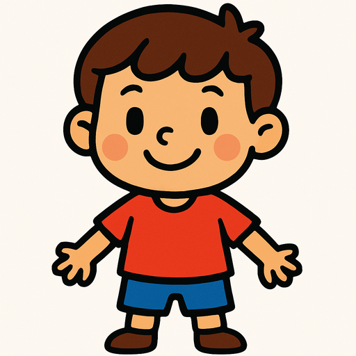 çocuk insan.
In-Game asset.  2d.  High contrast.  No shadows