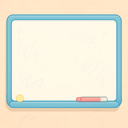 An office whiteboard, nothing on it but with it has some marks from previous drawings. Should work as a background for a modal dialog. Cute soft graphics. soft ambient light. semi-matte to satin surfaces. naturalistic with slight saturation boost colors. Tone is premium, friendly, clean with lifestyle or service-oriented appeal.
In-Game asset.  2d.  High contrast.  No shadows..
In-Game asset.  2d.  High contrast.  No shadows