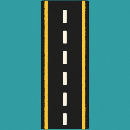 Dikey bir yol yap kara yolu.
In-Game asset.  2d.  High contrast.  No shadows