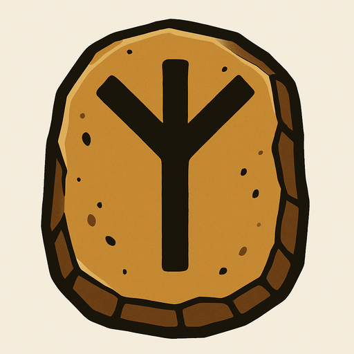 Runa nórdica.
In-Game asset.  2d.  High contrast.  No shadows