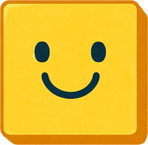 A happy square with shadow