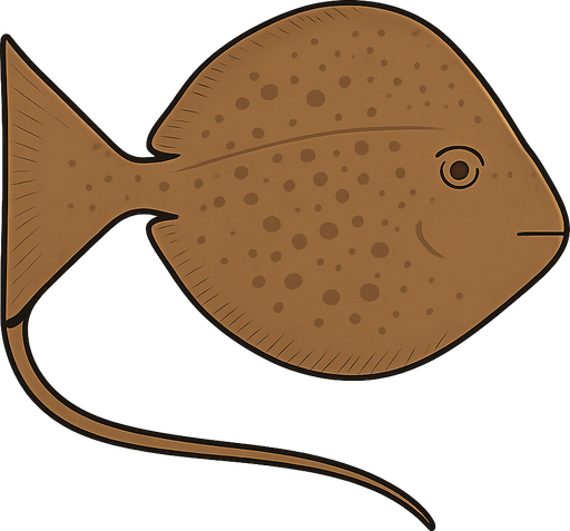 A stingray fish
. No background. Transparent background. Blank background. No shadows. 2d. In-Game asset. flat