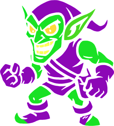 green goblin.
In-Game asset.  2d.  High contrast.  No shadows
