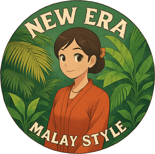 Anime style design for the round shape song cover of New Era Malay Style