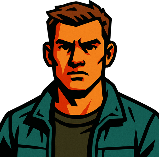 erkek insan.
In-Game asset.  2d.  High contrast.  No shadows