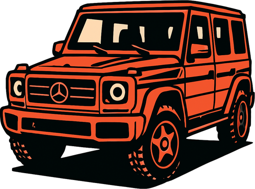 Mercedes g class.
In-Game asset.  2d.  High contrast.  No shadows