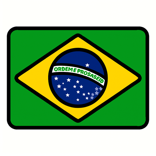 brazil flag.
In-Game asset.  2d.  High contrast.  No shadows
