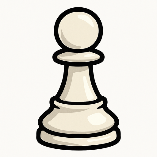 White Pawn Chess.
In-Game asset.  2d.  High contrast.  No shadows