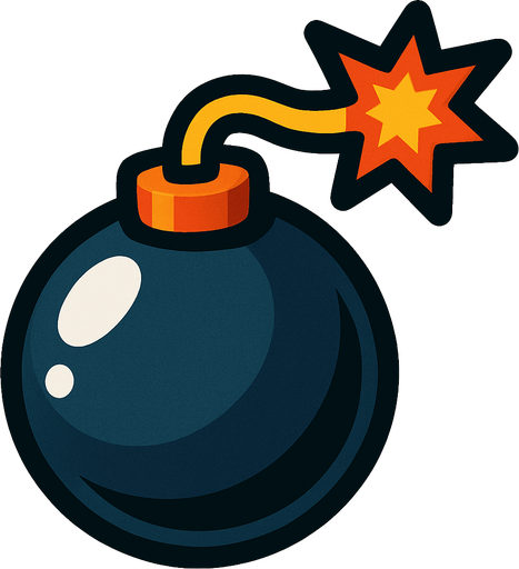 Bomb.
In-Game asset.  High contrast.  No shadows. 2d