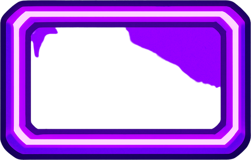 Purple neon rectangle block.
In-Game asset.  2d.  High contrast.  No shadows