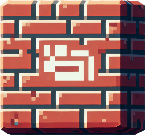 a forward facing brick with the writing "Arm Swing" Single Game Texture. In-Game asset. 2d. Blank background. High contrast. No shadows.
