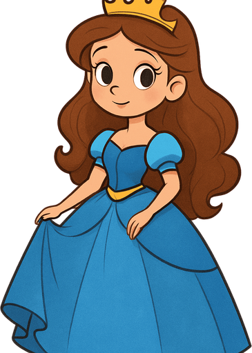 Has una princesa estilo cartoon.
