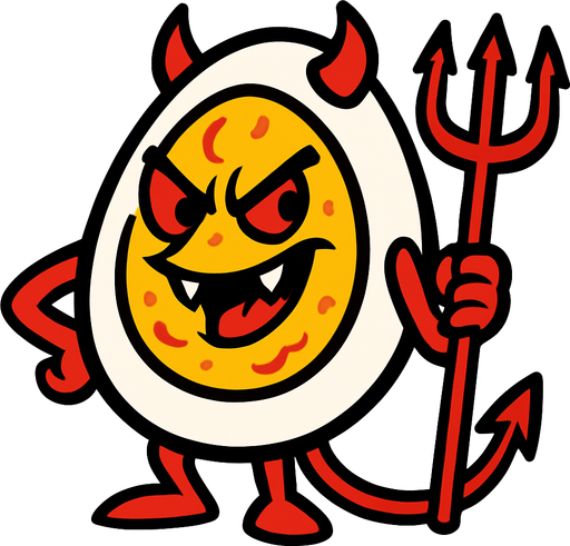 yumurta şeytan.
In-Game asset.  2d.  High contrast.  No shadows