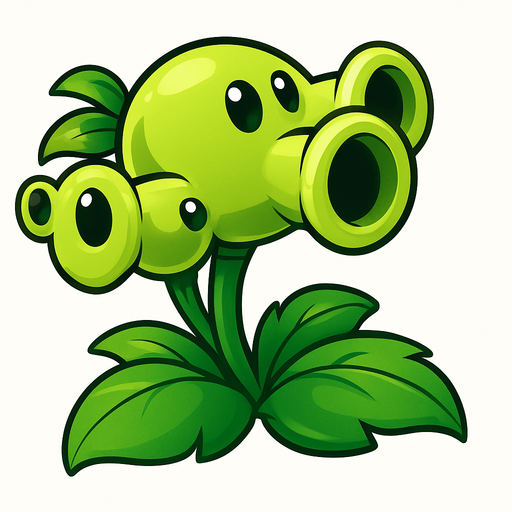 doublepeashooter del juego plantas vs zombies fusion.
In-Game asset.  No shadows
