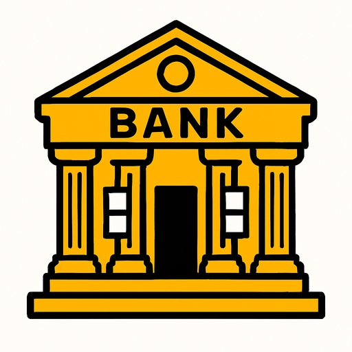 bank.
In-Game asset.  2d.  High contrast.  No shadows