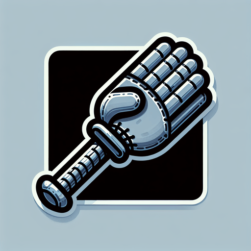 A glove on a stick.
Single Game Texture.  In-Game asset.  2d.  Blank background.  High contrast.  No shadows