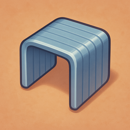 A staple projectile from a staple gun. Cute soft graphics. soft ambient light. semi-matte to satin surfaces. naturalistic with slight saturation boost colors. 
In-Game asset.  2d.  High contrast.  No shadows