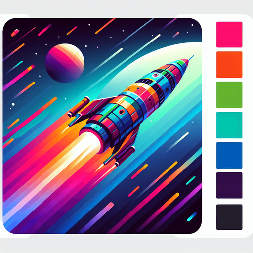 Single space torpedo flying upwards in colour.
Single Game Texture. In-Game asset. 2d. Blank background. High contrast. No shadows.