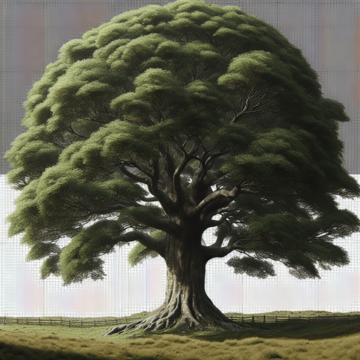 Big tree.
Single Game Texture.  In-Game asset.  2d.  Blank background.  High contrast.  No shadows