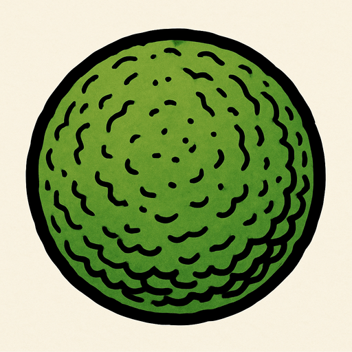 circular green rough skin.
In-Game asset.  2d.  High contrast.  No shadows. cartoon. comic. drawed