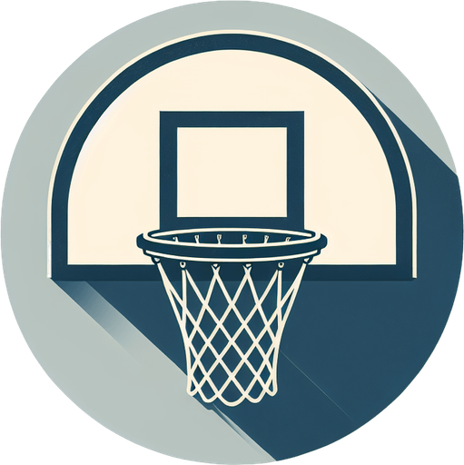 basketball hoop.
Single Game Texture. In-Game asset. 2d. Blank background. High contrast. No shadows.