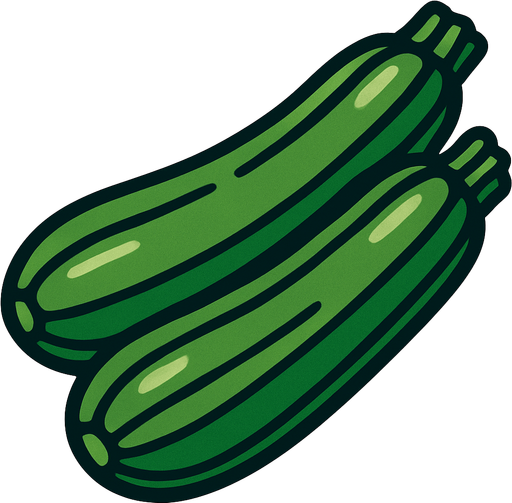 Courgettes.
In-Game asset.  2d.  High contrast.  No shadows