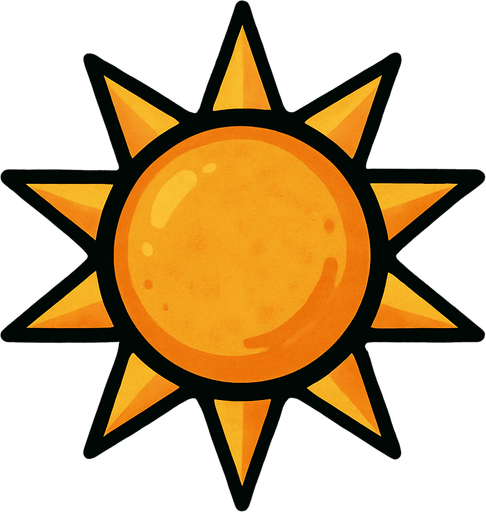 Sun.
In-Game asset.  2d.  High contrast.  No shadows