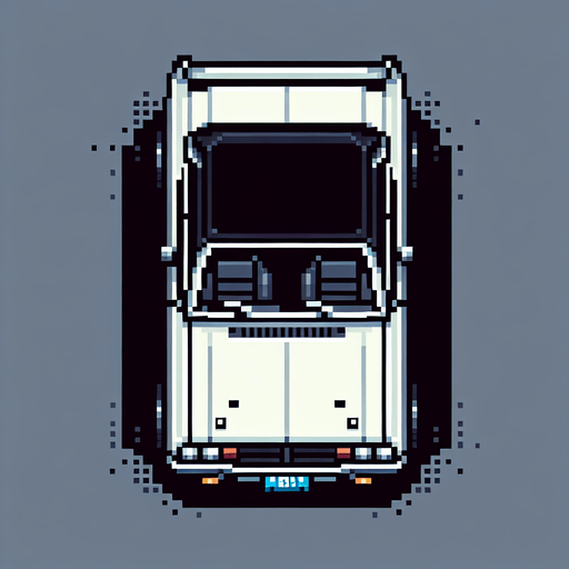 car from above, top view, from above, 8bit pixelart,.
Single Game Texture. In-Game asset. 2d. Blank background. High contrast. No shadows.
