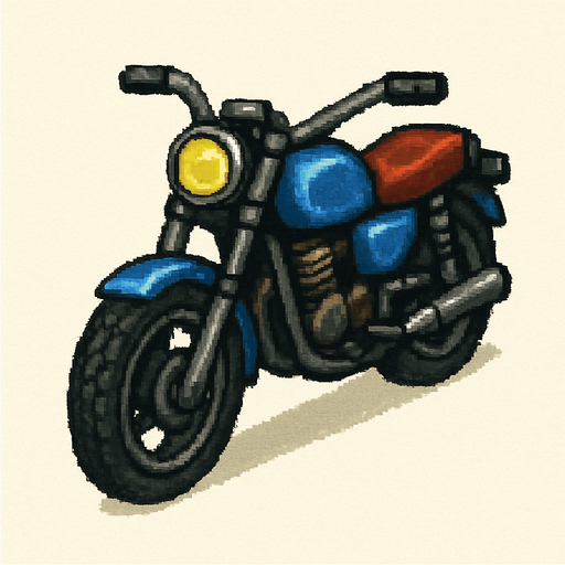 Gta2 moto
Single Game Texture. In-Game asset. 2d. Blank background. High contrast. No shadows be diagonal