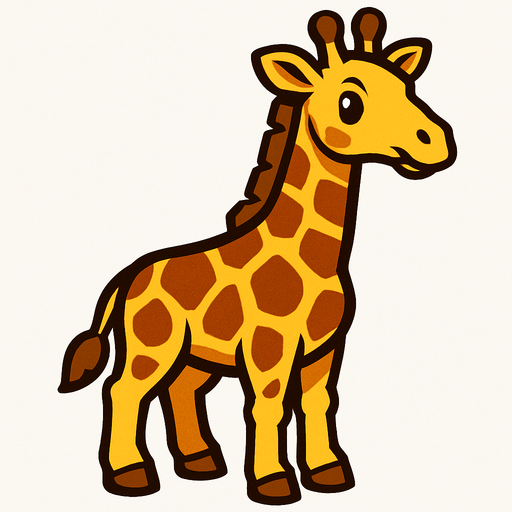 make a giraffe.
In-Game asset.  High contrast.  No shadows