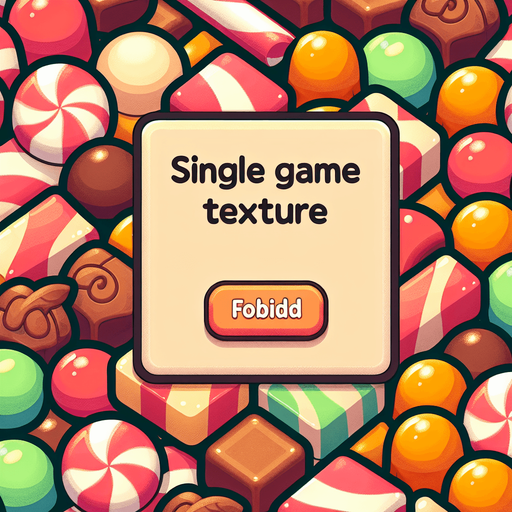 vietate caramelle.
Single Game Texture. In-Game asset. 2d. Blank background. High contrast. No shadows.