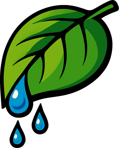 Yeşil yaprak süzülen.
In-Game asset.  2d.  High contrast.  No shadows