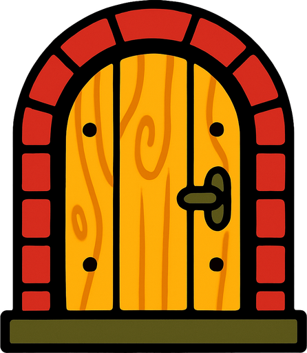 DoorShepe.
In-Game asset.  2d.  High contrast.  No shadows