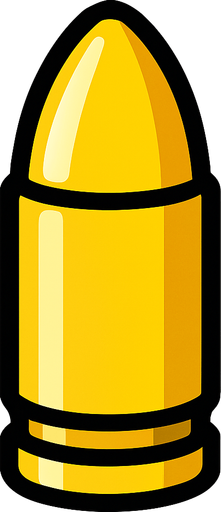 Sarı mermi olsun.
In-Game asset.  2d.  High contrast.  No shadows