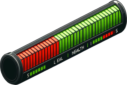 horizontal health level bar.