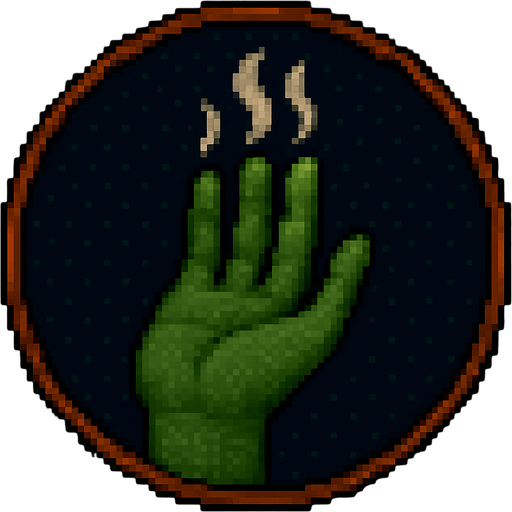 A hand with its fingers symbolizing gas