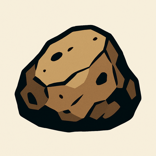 small rock.
In-Game asset.  2d.  High contrast.  No shadows