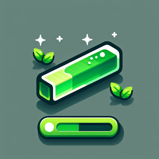 Green water energy bar.
Single Game Texture.  In-Game asset.  2d.  Blank background.  High contrast.  No shadows