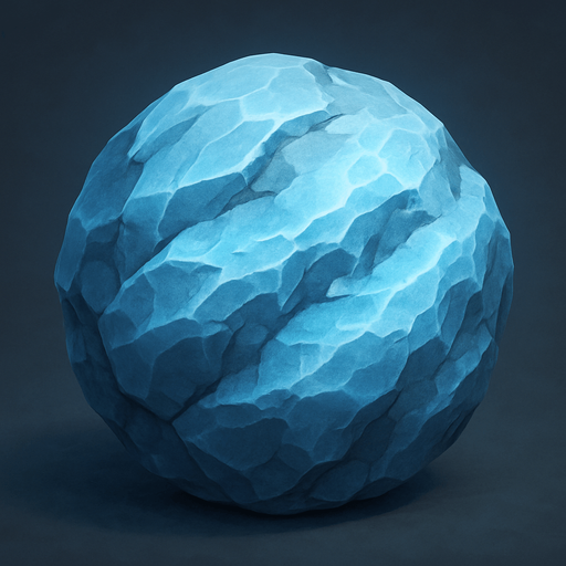 full round icy rock.
In-Game asset