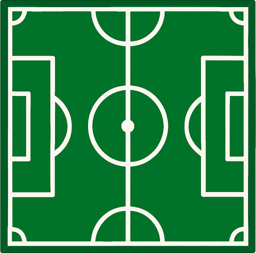 Soccer pitch.
In-Game asset.  2d.  High contrast.  No shadows