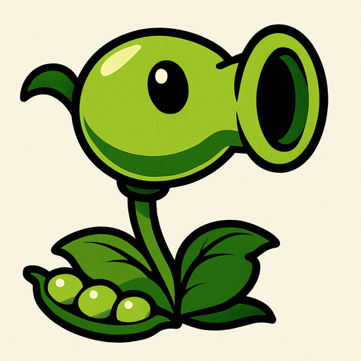 peashooterPod.
In-Game asset.  2d.  High contrast.  No shadows