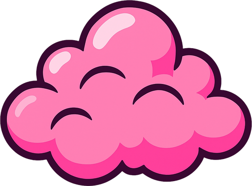 cloud pink.
In-Game asset.  2d.  High contrast.  No shadows