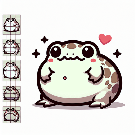 cartoon cute fat toad
Single Game Texture. In-Game asset. 2d. Blank background. High contrast. No shadows.